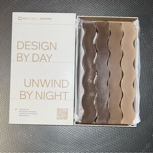 Wix Studio x Pantone set of 4 squiggle taper candlesticks
